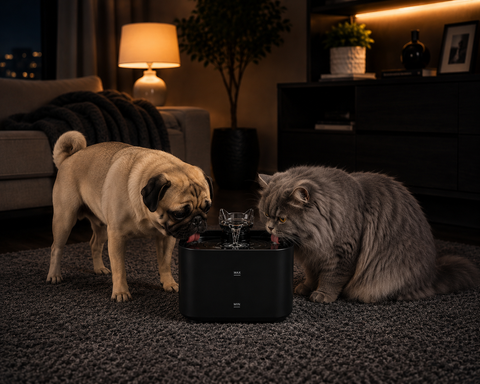 Petunique™ Smart Trinkbrunnen Schwarz
